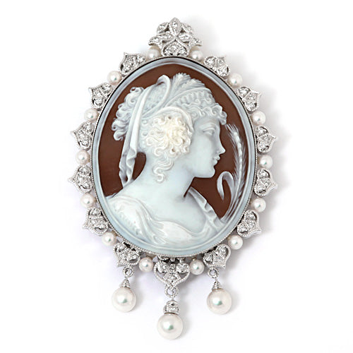 Shell Cameo Brooch (Pendant Top) | BX01499