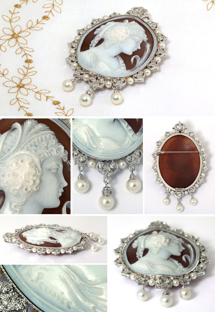 Shell Cameo Brooch (Pendant Top) | BX01499