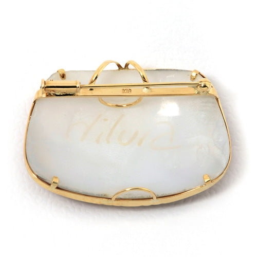 Tiger Skin Cameo Brooch (Pendant Top) | BX01509