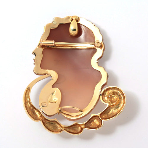 Shell cameo brooch (also used as a pendant top) ｜ BX01683