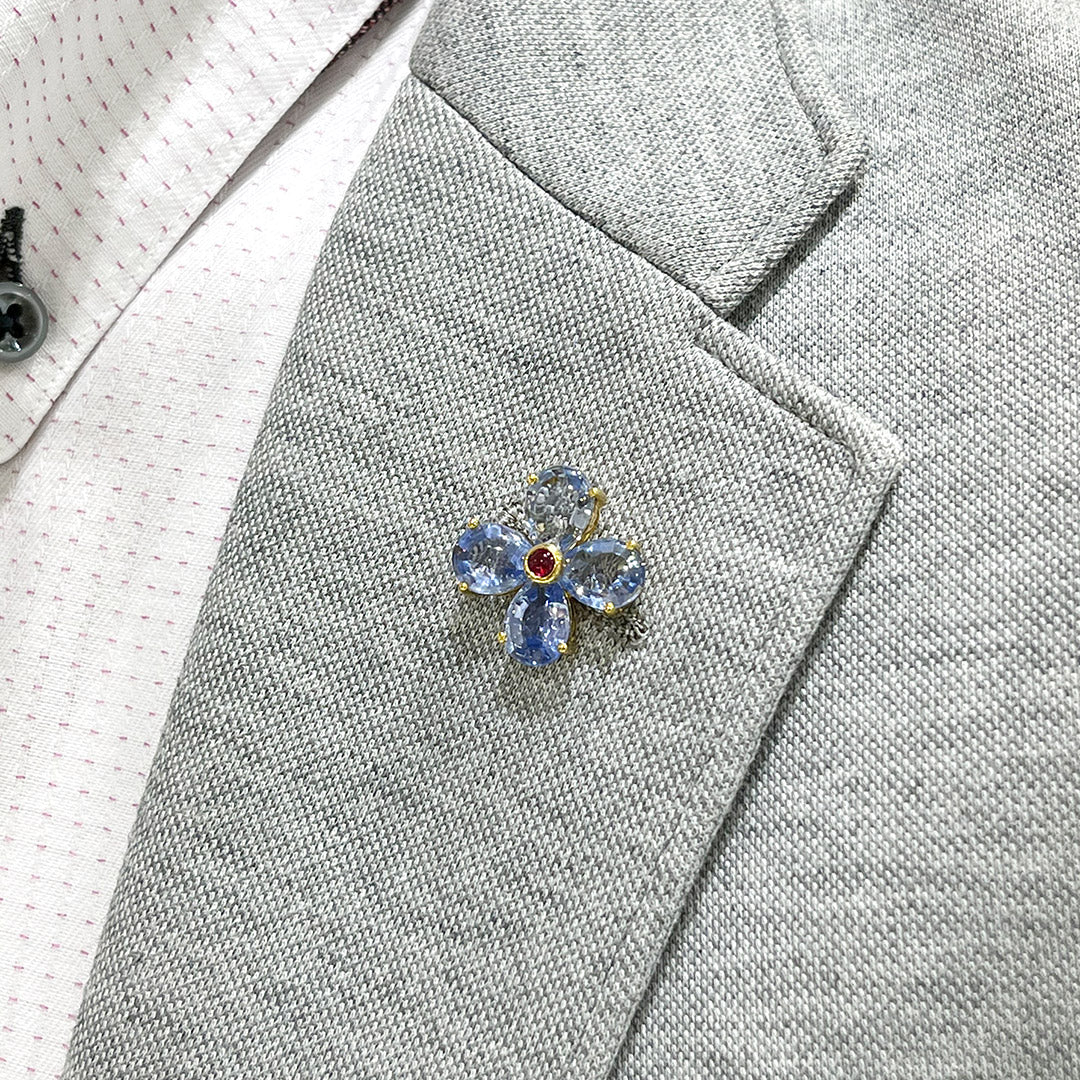 <tc>Sapphire Pin Brooch ｜ BX01701</tc>