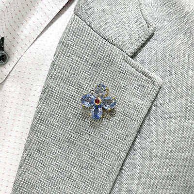 <tc>Sapphire Pin Brooch ｜ BX01701</tc>