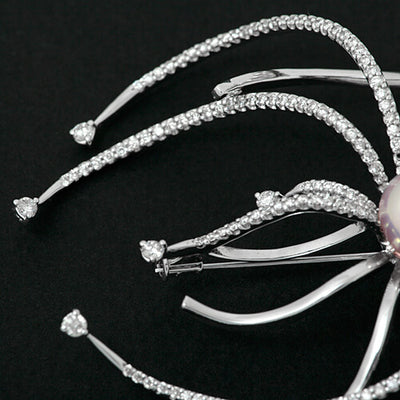 Freshwater Pearl & Diamond Brooch ｜ BX01767