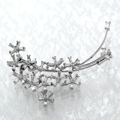 Diamond brooch (also for pendant top) | BX01793