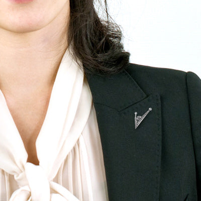 Diamond Tuck Pin Brooch ｜ BX01834