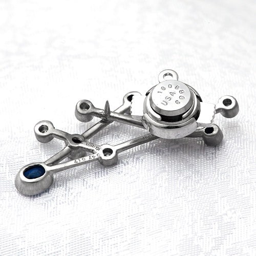 Sapphire & Diamond Tuck Pin Brooch ｜ BX01835