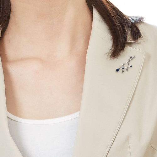 サファイア＆ダイヤモンド タックピンブローチ ｜ BX01835