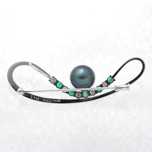 <tc>South Sea Black  Pearl Brooch ｜ BX01848</tc>