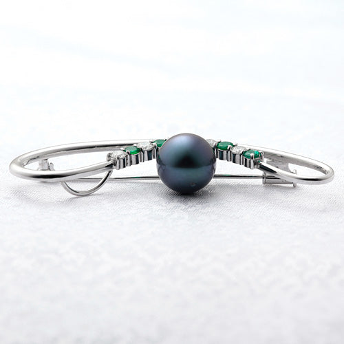 <tc>South Sea Black  Pearl Brooch ｜ BX01848</tc>