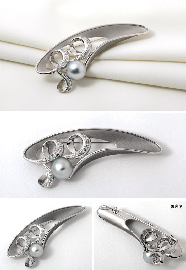 <tc>South Sea Black  Pearl Brooch ｜ BX01849</tc>