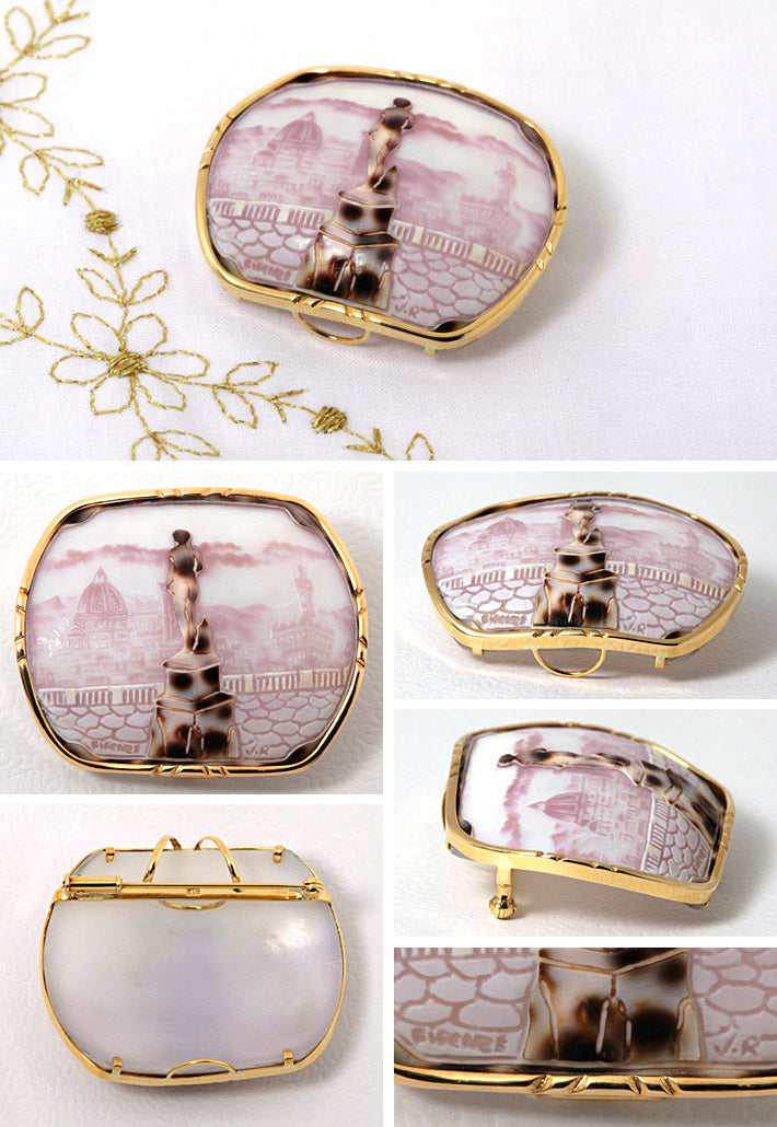 Tiger Skin Cameo Brooch (Pendant Top) | BX01850