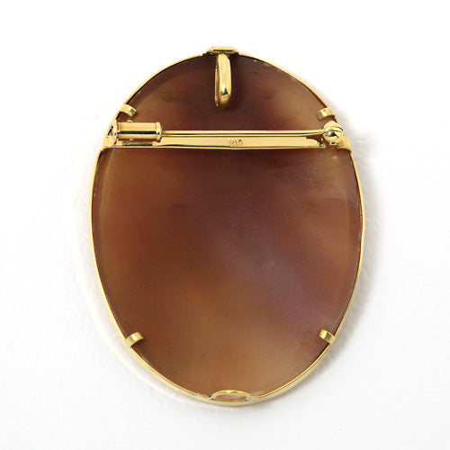 Shell cameo brooch (also used as a pendant top) ｜ BX01853