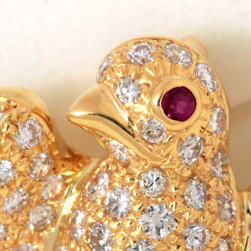 ダイヤモンド＆ルビー タックピンブローチ ｜ BX01881