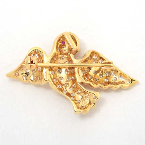 ダイヤモンド＆ルビー タックピンブローチ ｜ BX01881