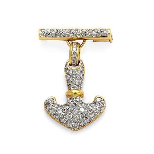 Diamond brooch (also for pendant top) | BX01952