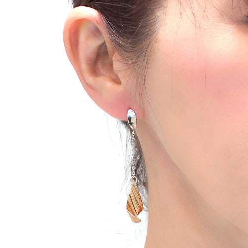 White Gold x Pink Gold Earrings | EP02386
