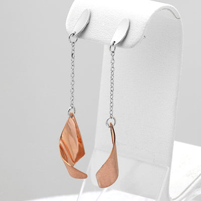 White Gold x Pink Gold Earrings | EP02386