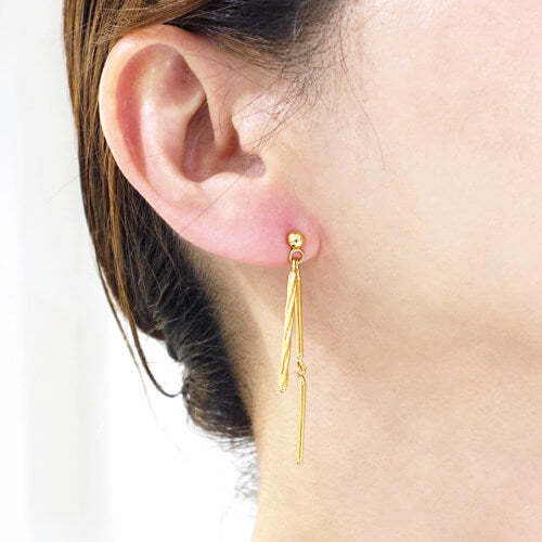 Yellow Gold Earrings ｜ EP03081