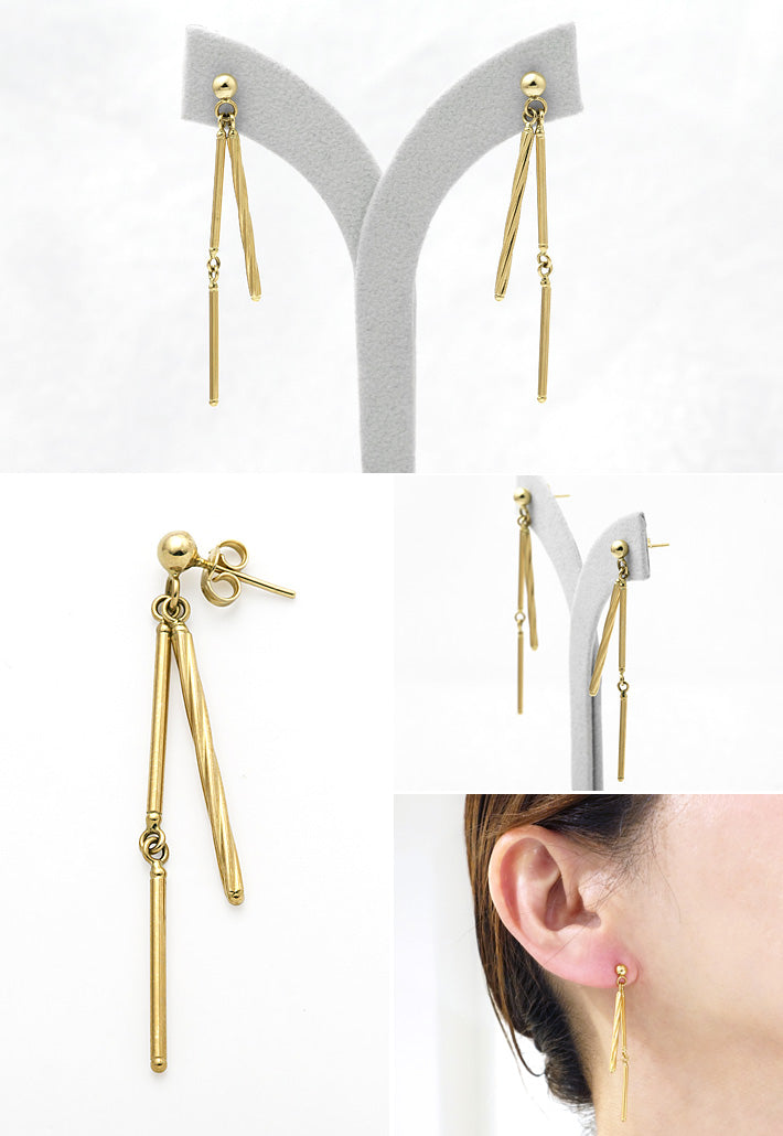 Yellow Gold Earrings ｜ EP03081