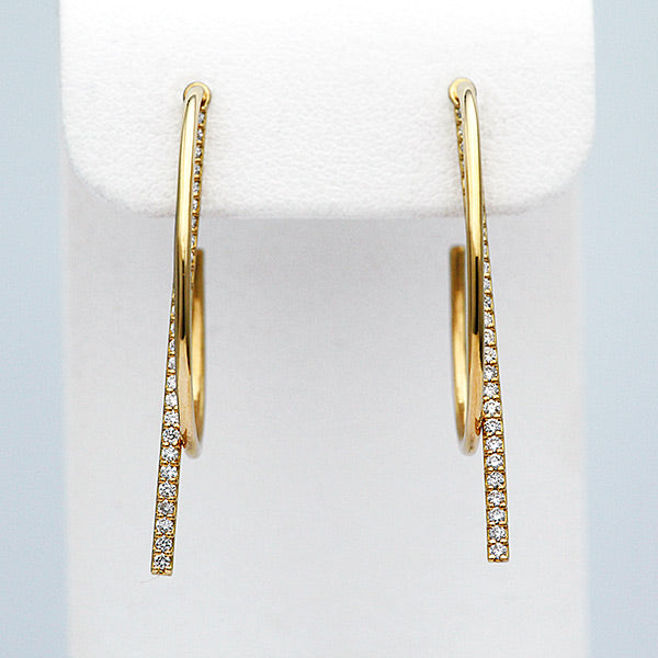 _Fot line Pierced earring（ピアス）30mm／ゴールド