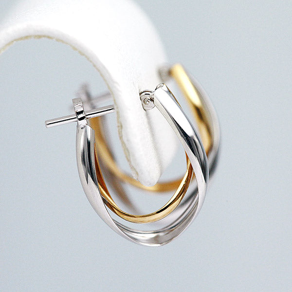 イエローゴールド×ホワイトゴールド ピアス ｜ EP03334 – 大阪心斎橋