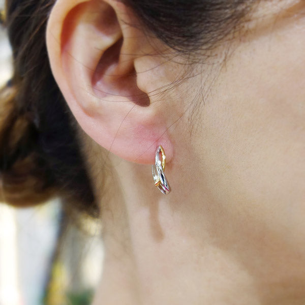 eteホワイトゴールド　ピアス イエローゴールド×ホワイトゴールド ピアス ｜ EP03334 – 大阪心斎橋