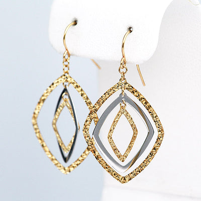 Yellow Gold x White Gold Earrings ｜ EP03345