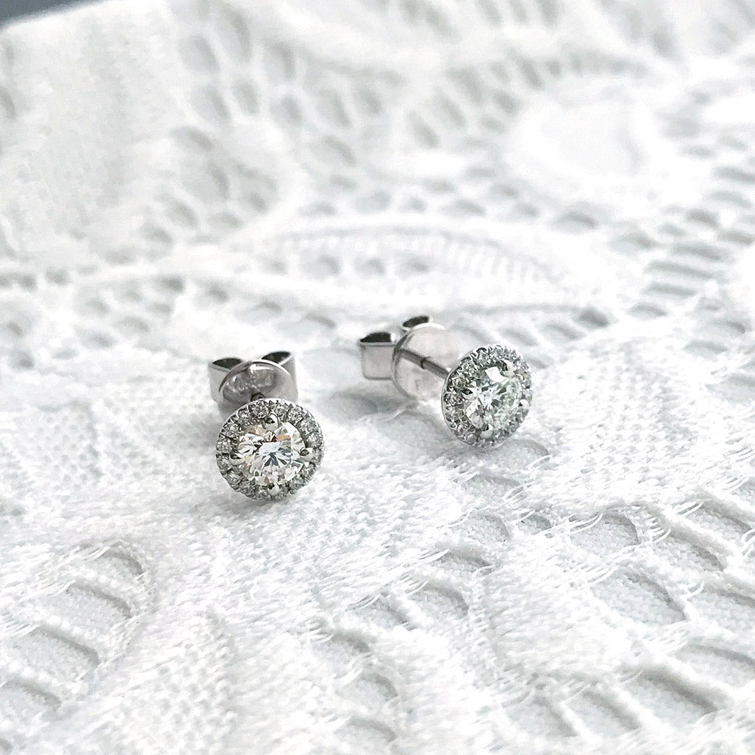 Diamond earrings ｜ EP03587<br>(0.345ct/E/SI1/VG, 0.325ct/E/SI1/VG)