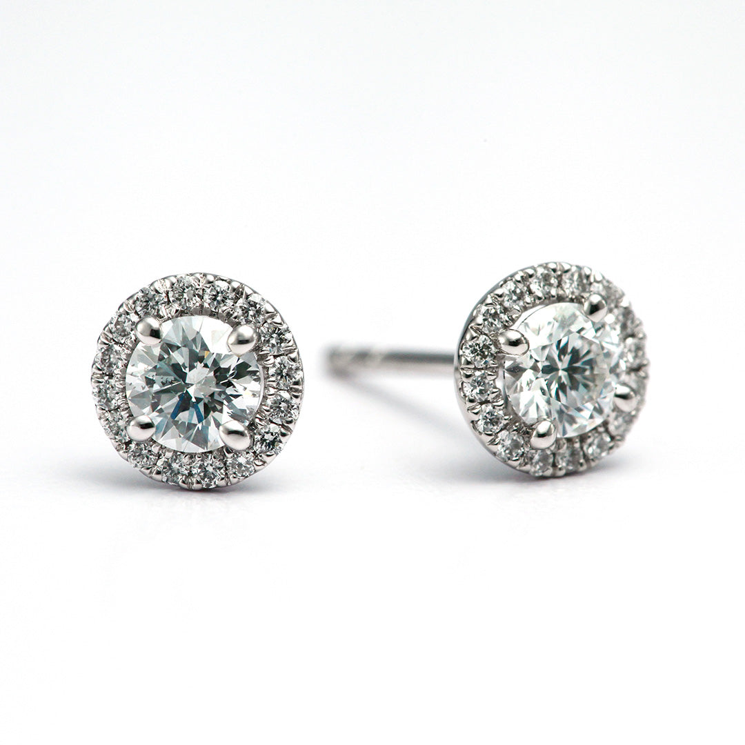 Diamond earrings ｜ EP03587<br>(0.345ct/E/SI1/VG, 0.325ct/E/SI1/VG)