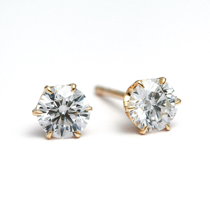 Diamond earrings | EP03392<br>(0.566ct/G/SI2/EX H&C, 0.576ct/G/SI2/EX H&C)