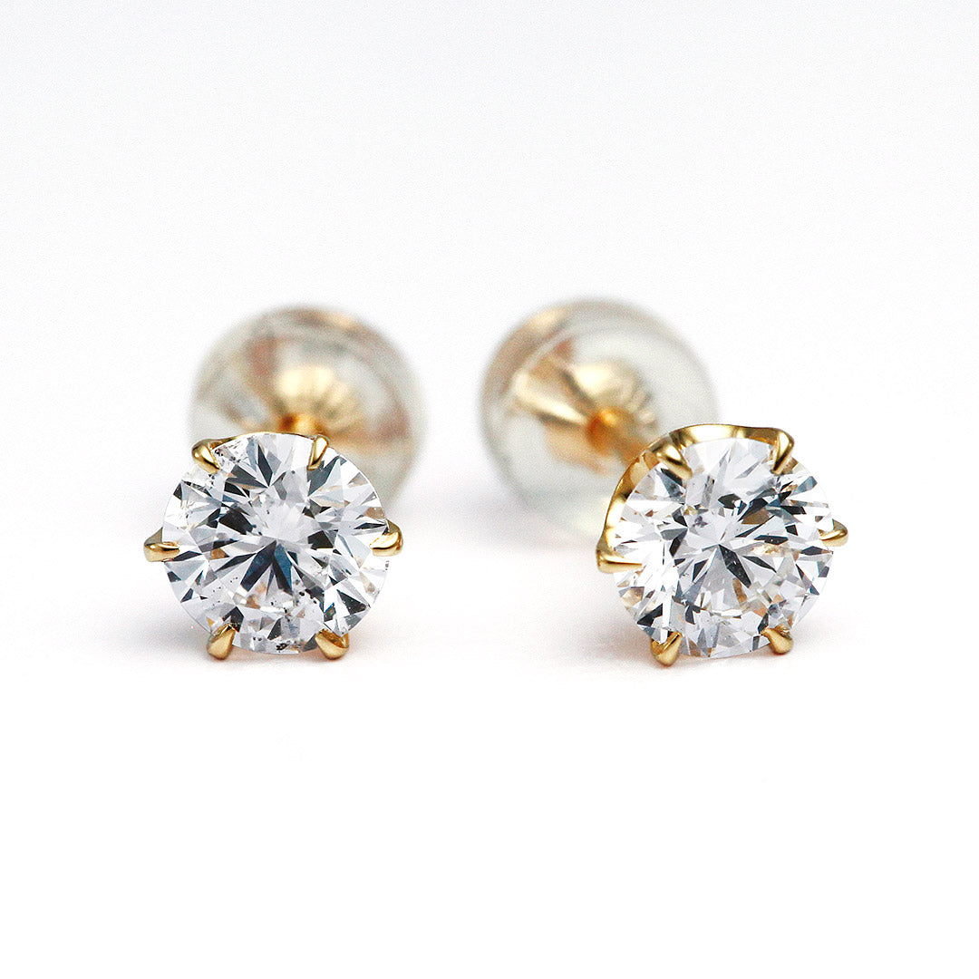 Diamond Earrings | EP03392<br>(0.566ct/G/SI2/EX H&C , 0.576ct/G/SI2/EX H&C)