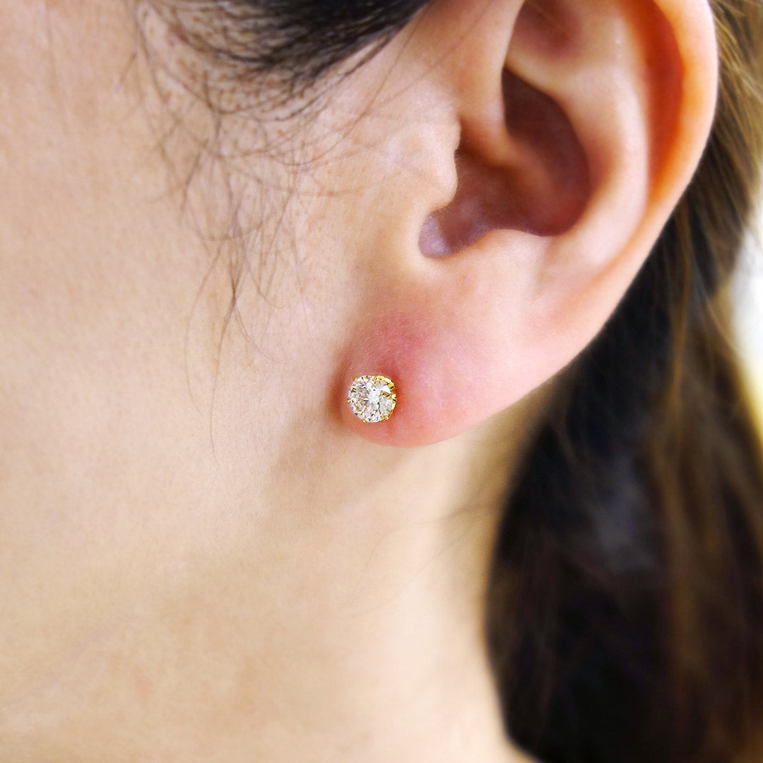 Diamond Earrings | EP03392<br>(0.566ct/G/SI2/EX H&C , 0.576ct/G/SI2/EX H&C)