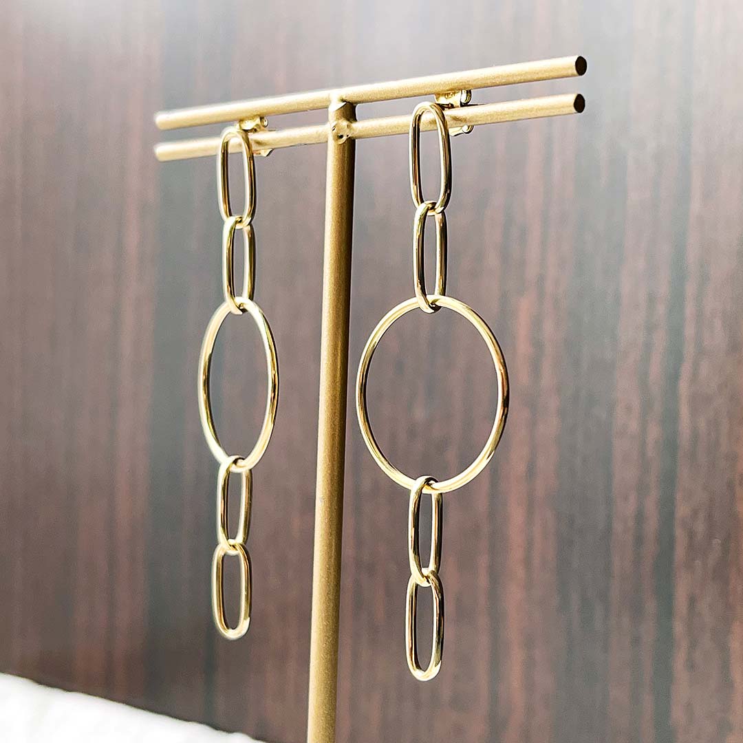 <tc>Yellow Gold Earrings ｜ EP03435</tc>