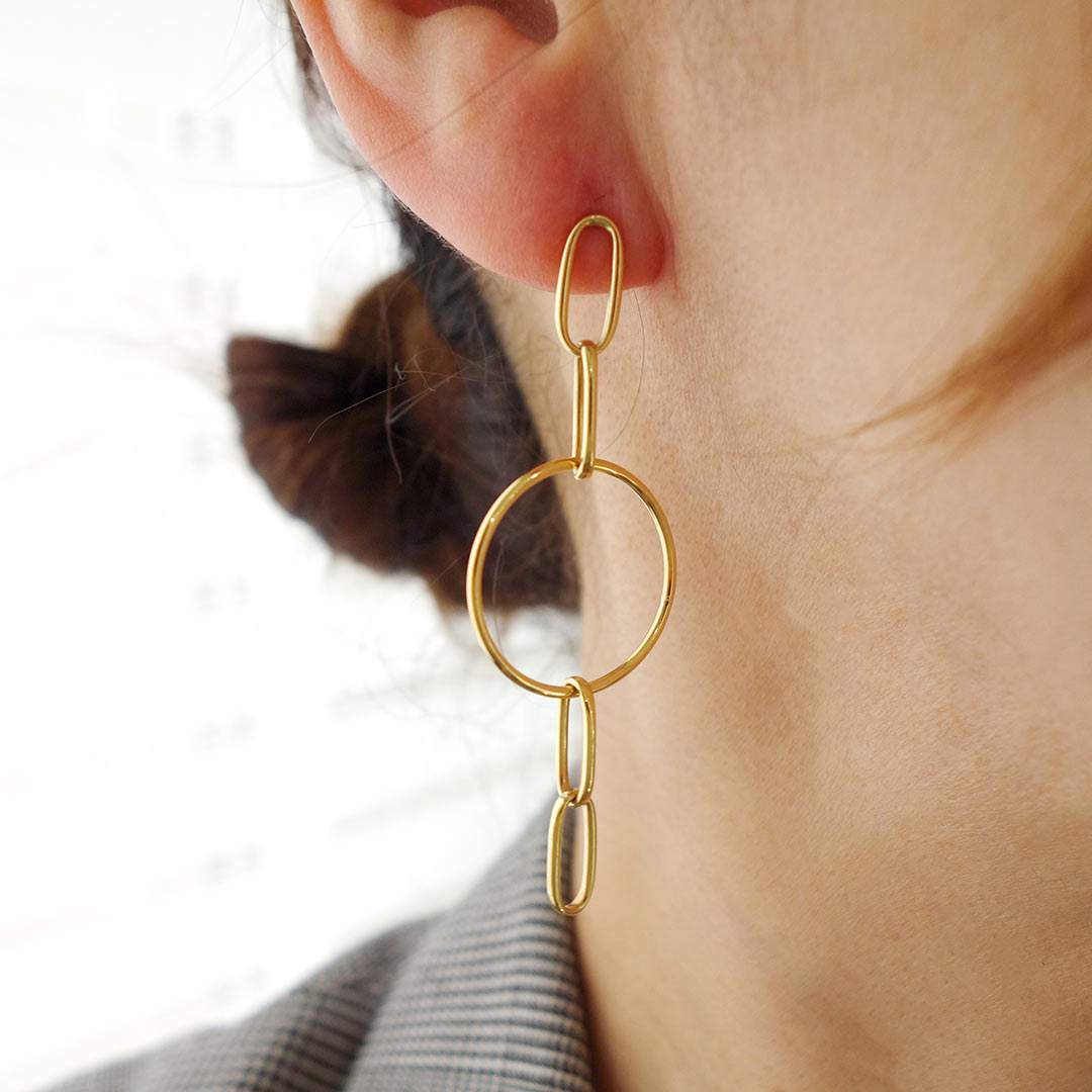 <tc>Yellow Gold Earrings ｜ EP03435</tc>