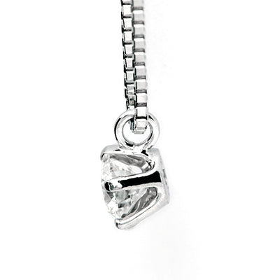 <tc>Platinum 6 prong engagement necklace | Box chain(VPG4507)</tc>