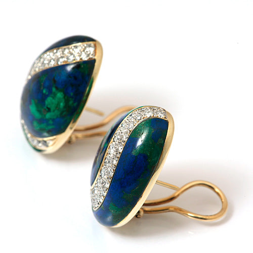 アジュラマラカイト ピアス｜ EX02845