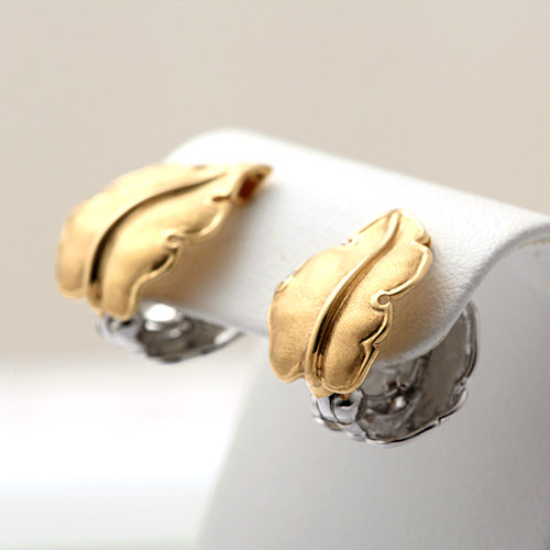 イエローゴールド×ホワイトゴールド イヤリング ｜ EX04190