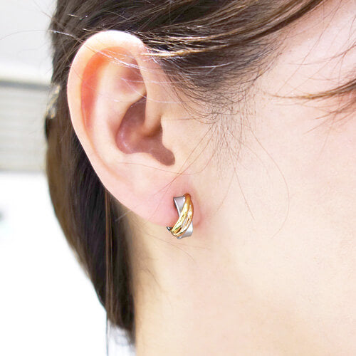 White Gold x Yellow Gold x Pink Gold Earring | EX04303