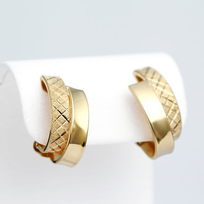 Yellow Gold Earrings ｜ EX04328