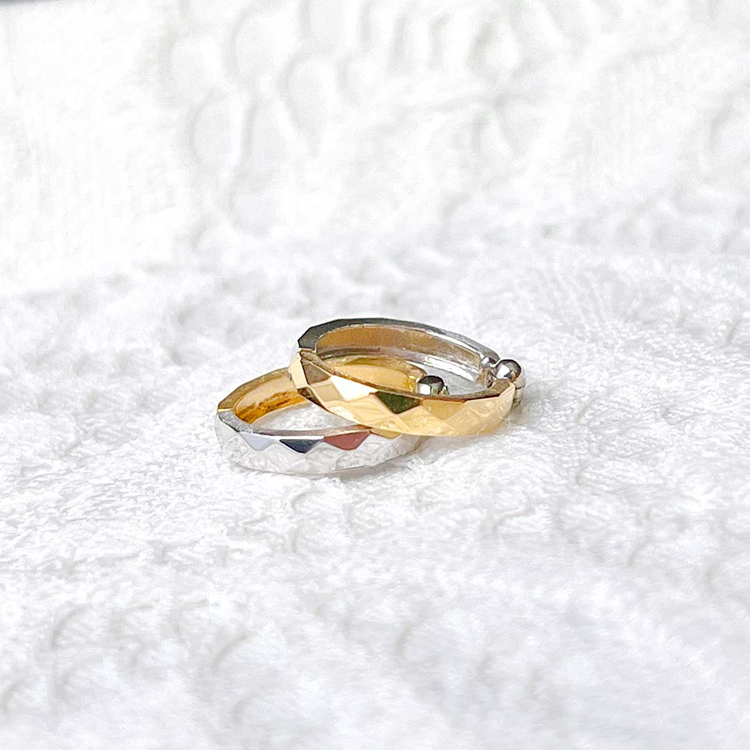 イエローゴールド×ホワイトゴールド ピアリング ｜ EX04341