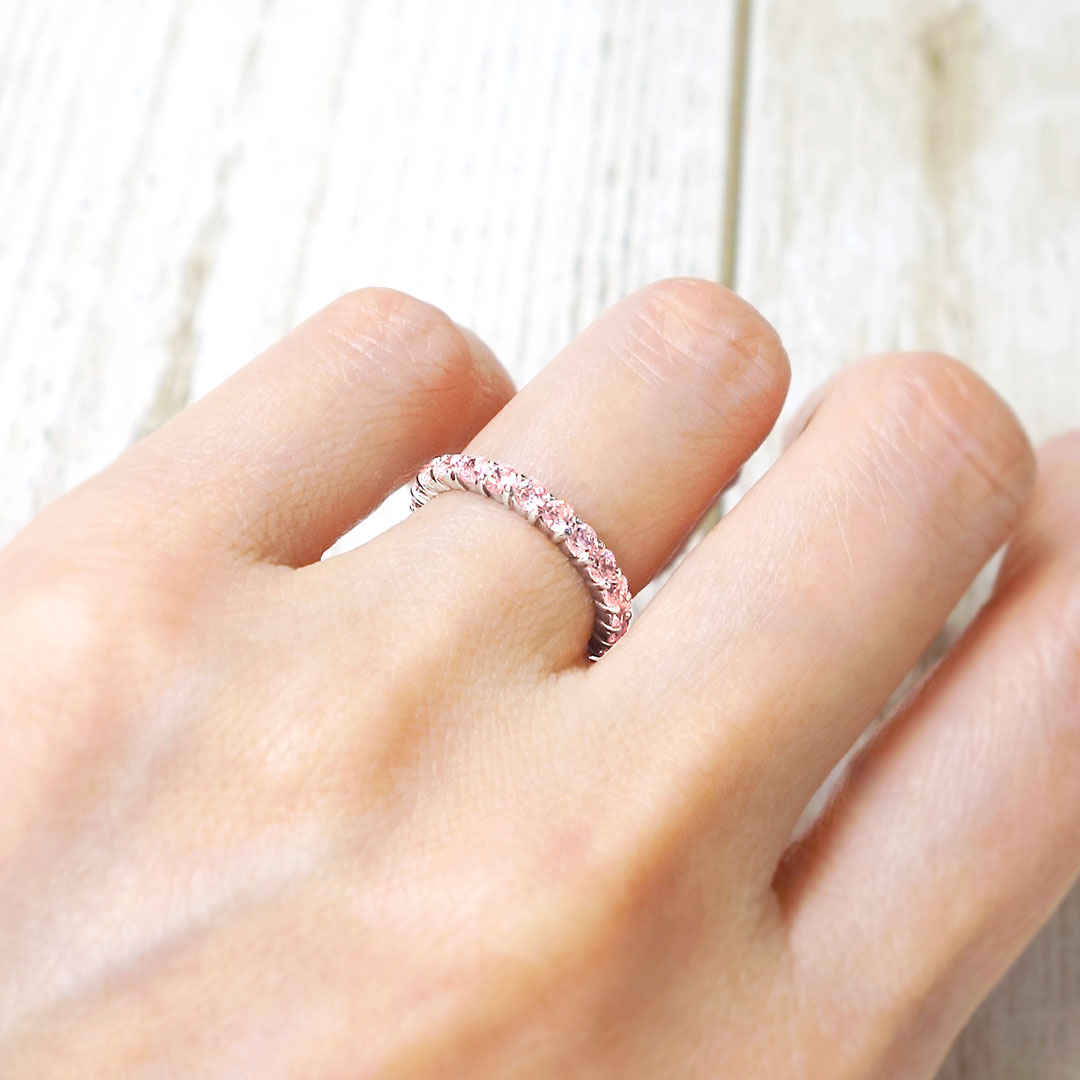 Full eternity ring (pink diamond) | GD00054-PD23
