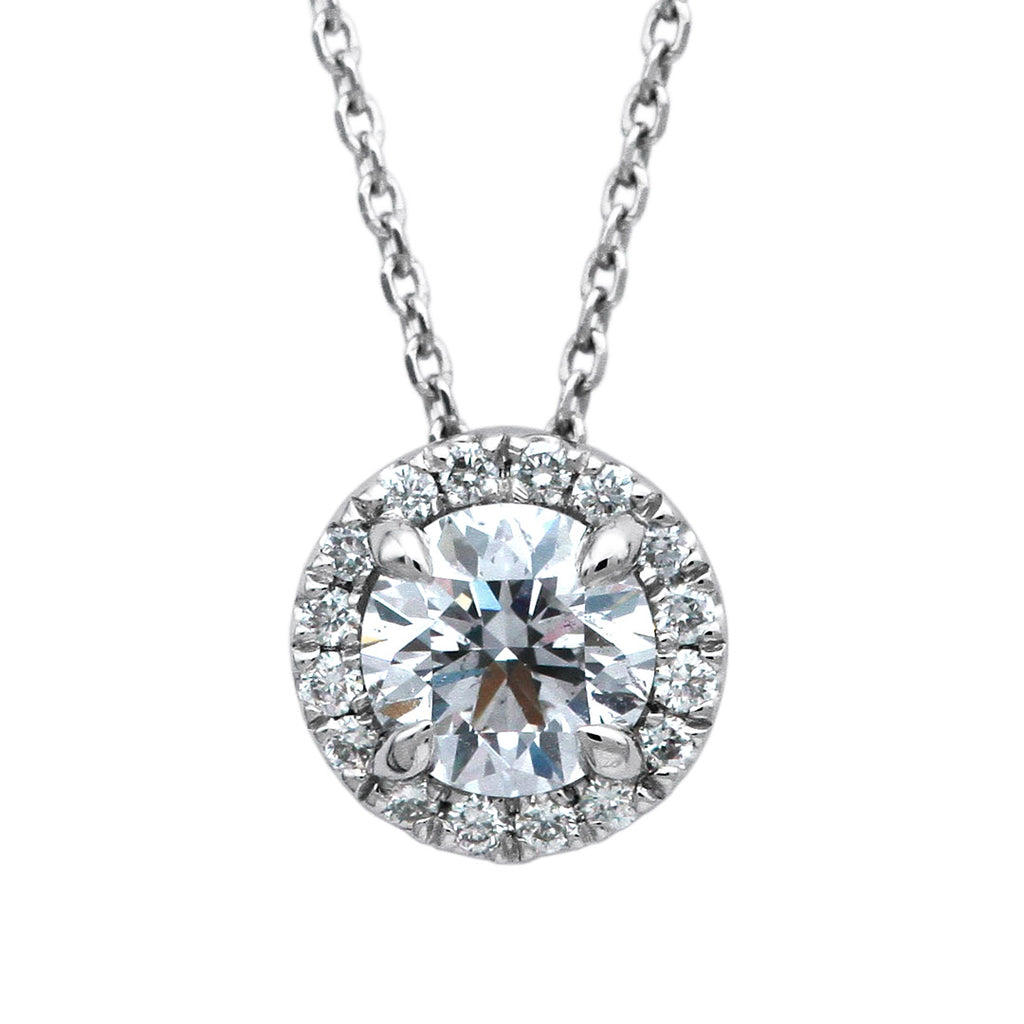 ダイヤモンド ヘイローデザインネックレス ｜ PD03419 (0.609ct