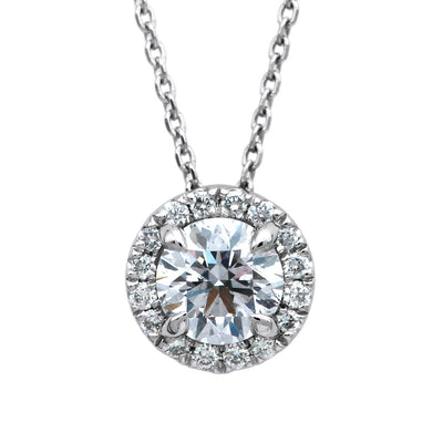 ダイヤモンド ヘイローデザインネックレス ｜ PD03673   (0.327ct/D/SI1/VG)