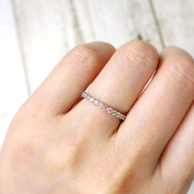 Half Eternity Ring (Pink Diamond) | HD02155B-PD7