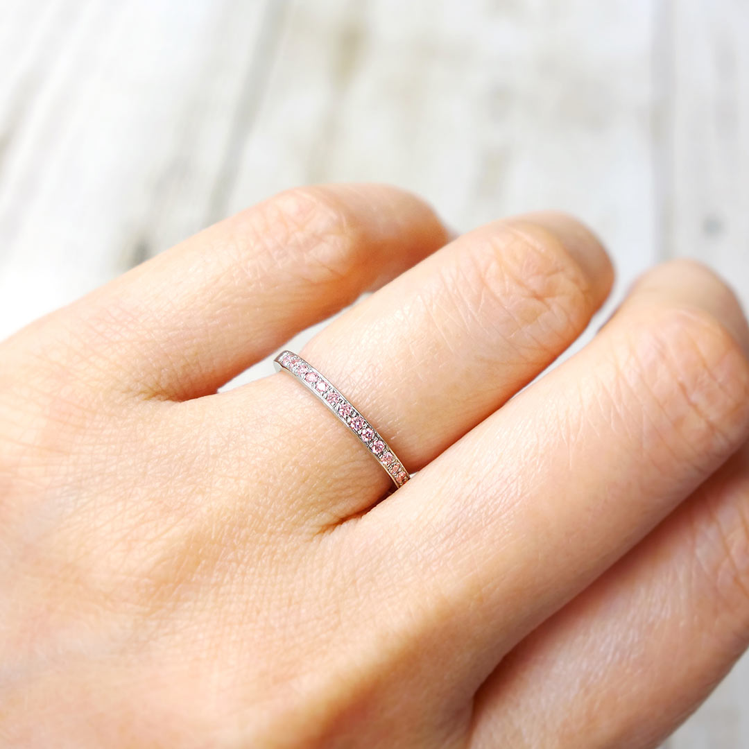 Half eternity ring (pink diamond) ｜ HD02512SA-PD15