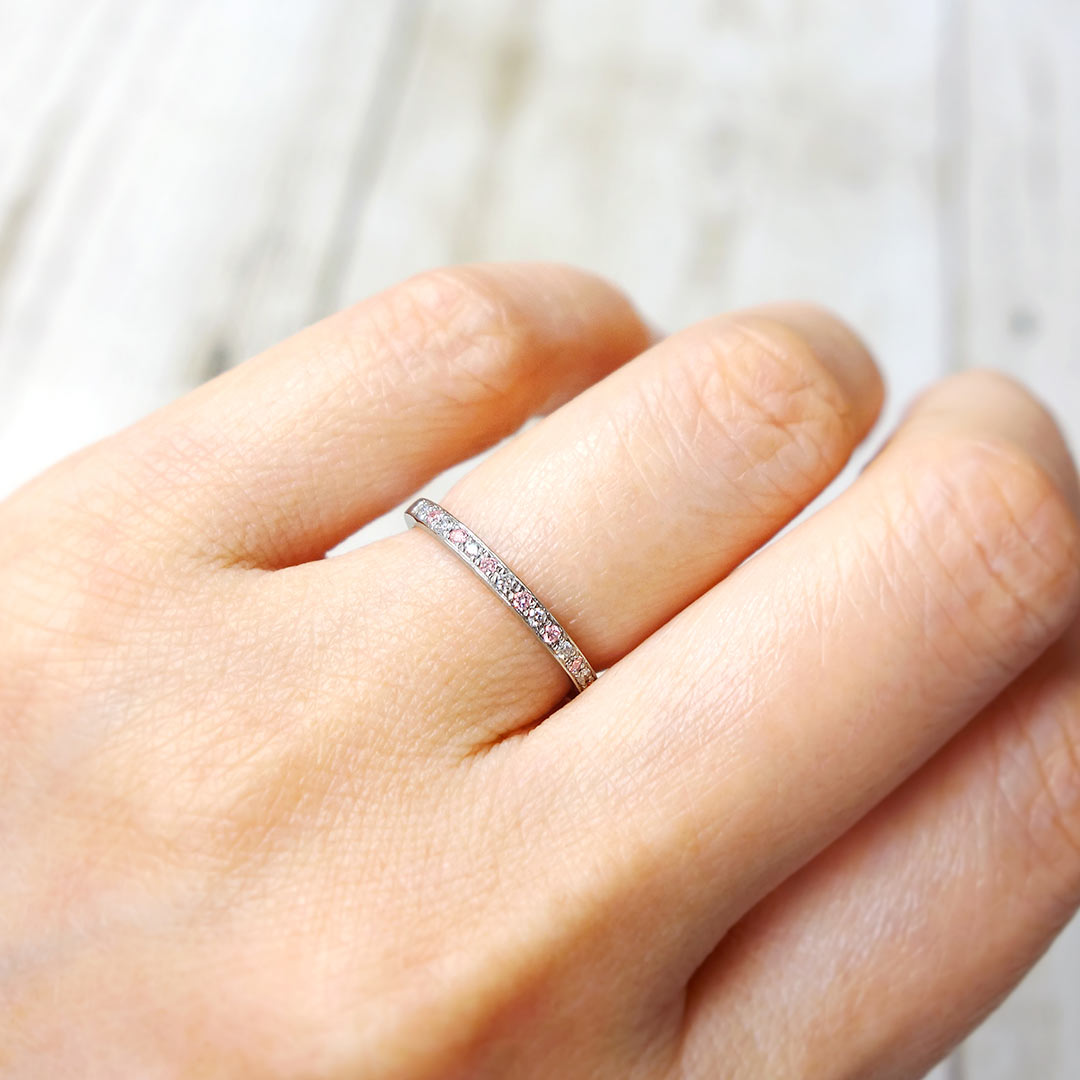 Half eternity ring (pink diamond) ｜ HD02512SA-PD7