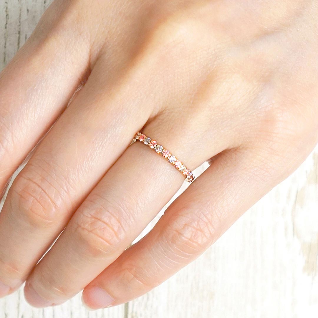 Half Eternity Ring (Pink Diamond) | HDK2155B-PD7