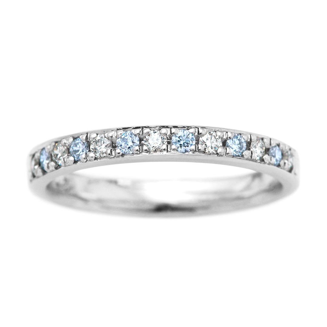 Half Eternity Ring (Blue Diamond) | KD00117-IB6