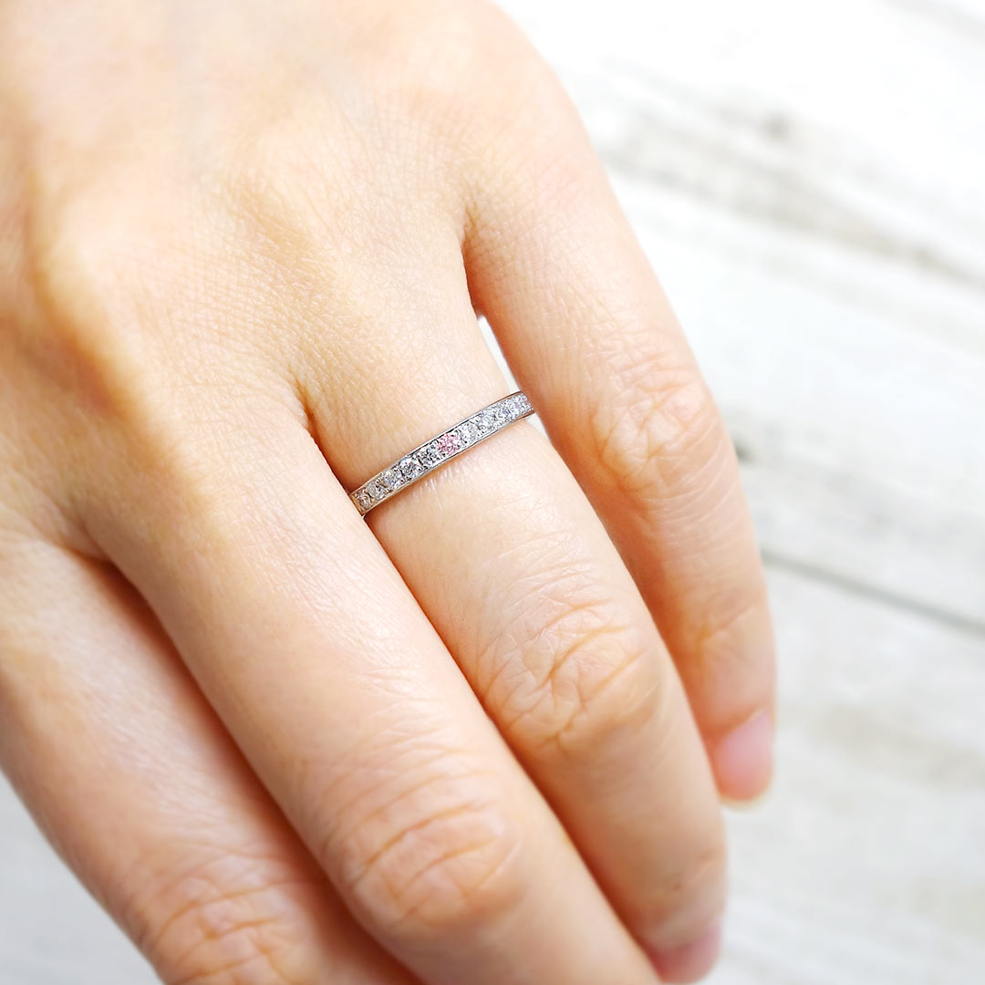 Half Eternity Ring (Pink Diamond) | KD00117-PD1