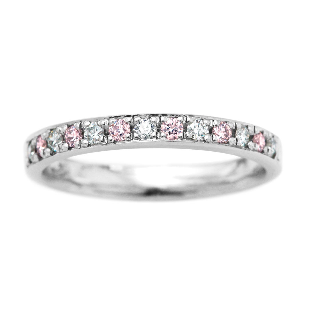 Half Eternity Ring (Pink Diamond) | KD00117-PD6